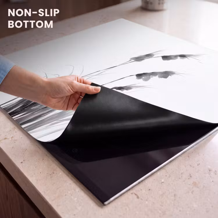 Induction hob protector - Minimalist - Stalks - White — 5