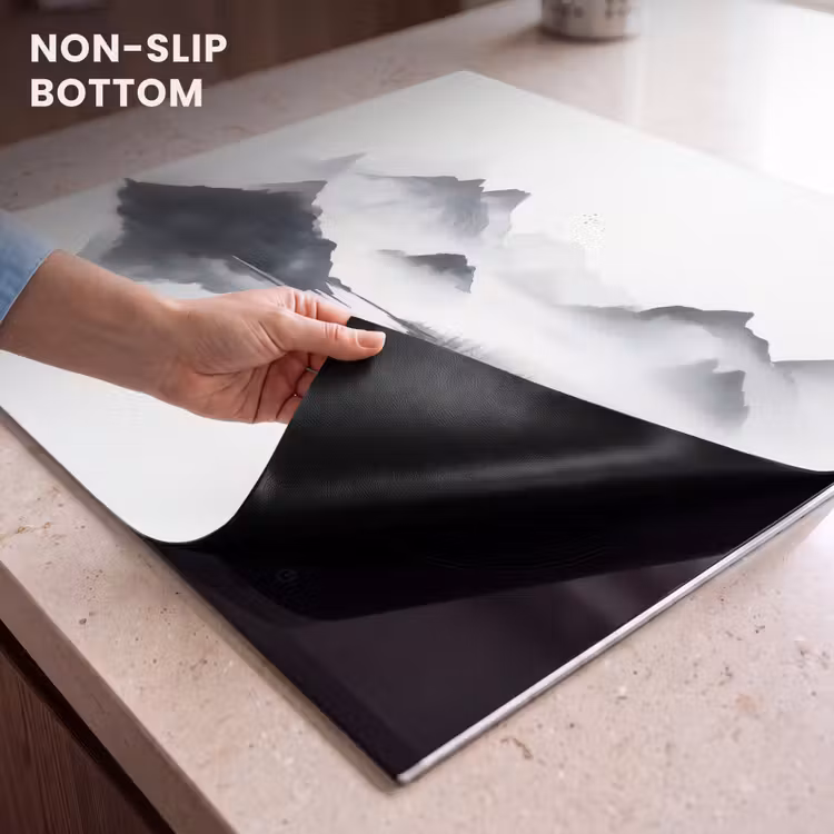 Induction hob protector - Mountains - Misty - Water - White — 5