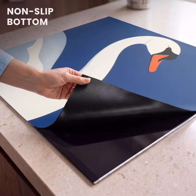 Induction hob protector - Swan - White - Beak - Illustration — 5