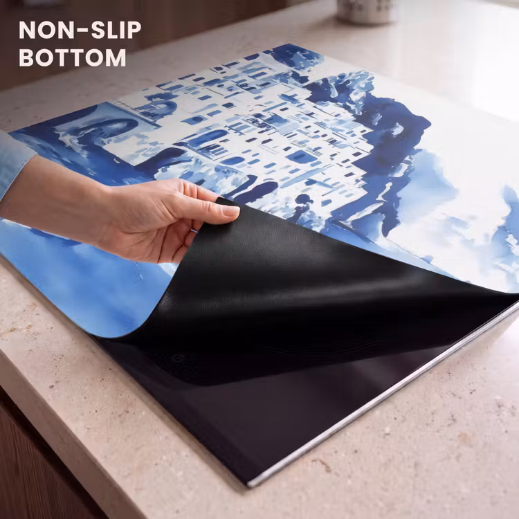 Induction hob protector - Village - Rock Wall - Rowboat - Water — 5