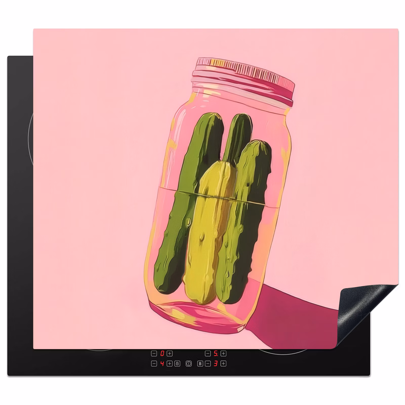 Induction hob protector - Pickles - Pot - Shade - Pink — 1