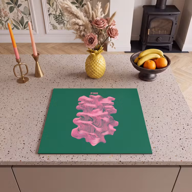 Induction hob protector - Abstract - Pink - Lines - Green — 3
