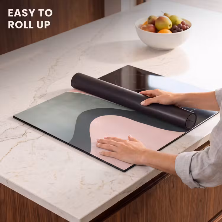 Induction hob protector - Abstract - Waves - Ornate - Pink — 6
