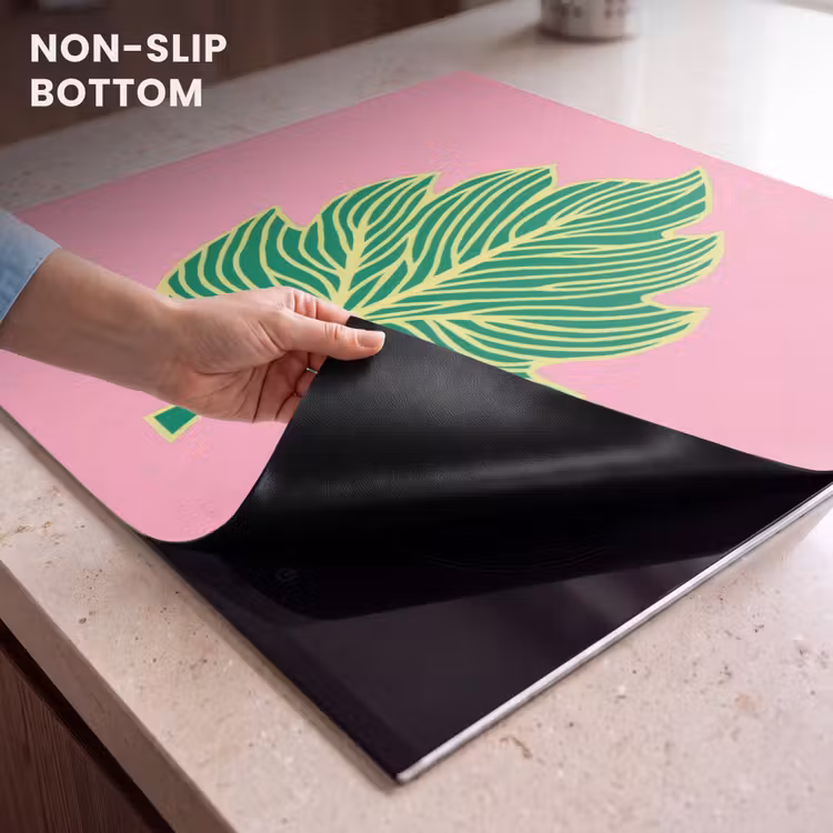 Induction hob protector - Leaf - Green - Illustration - Minimalist — 5