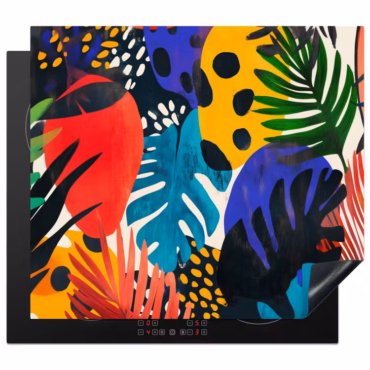Induction hob protector - Leaves - Shapes - Abstract - Colorful — 1