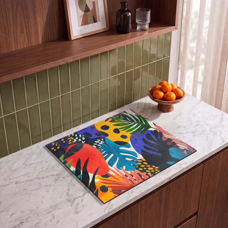Induction hob protector - Leaves - Shapes - Abstract - Colorful — 4