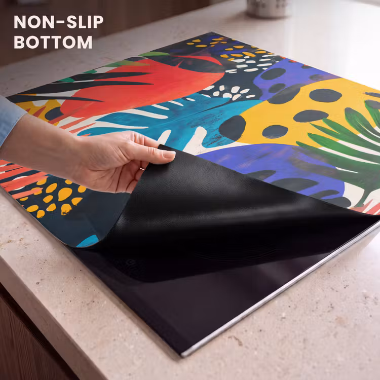 Induction hob protector - Leaves - Shapes - Abstract - Colorful — 5