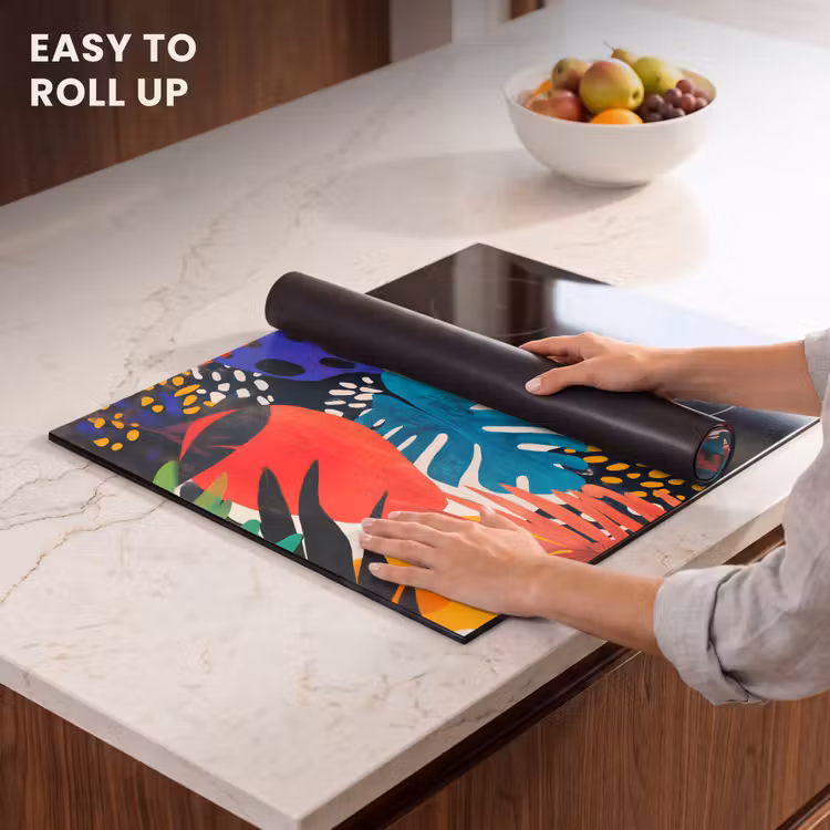 Induction hob protector - Leaves - Shapes - Abstract - Colorful — 6