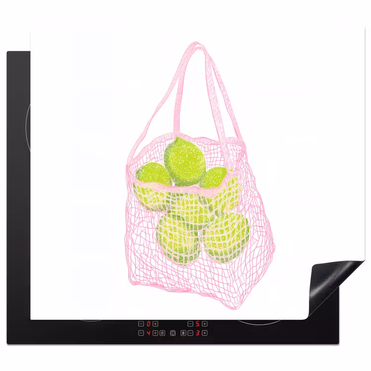 Induction hob protector - Mesh bag - Pink - Illustration - Limes — 1