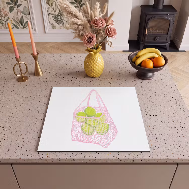 Induction hob protector - Mesh bag - Pink - Illustration - Limes — 3