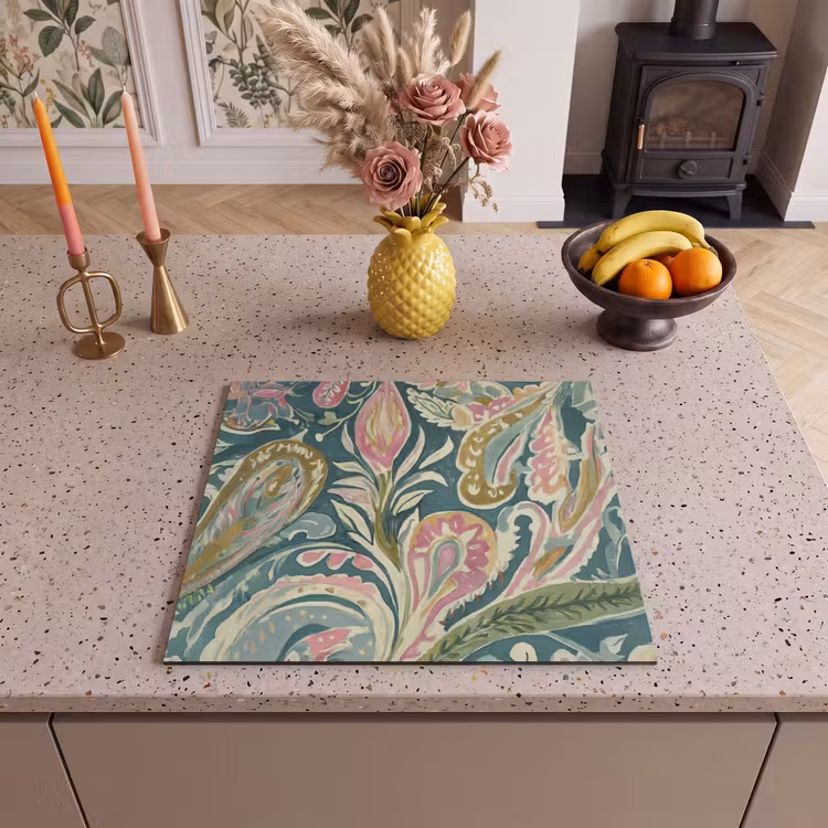 Induction hob protector - Patterned - Colorful - Ornate - Green — 3