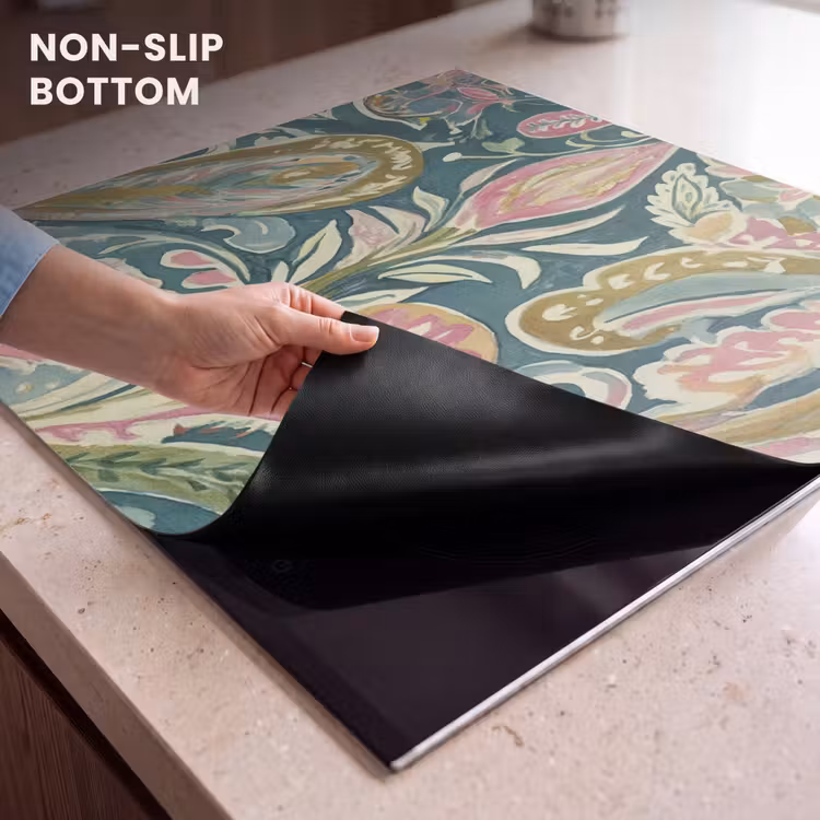 Induction hob protector - Patterned - Colorful - Ornate - Green — 5
