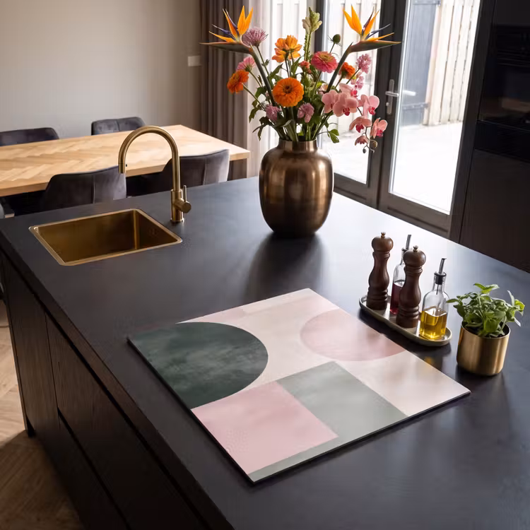 Induction hob protector - Shapes - Abstract - Circle - Black — 2