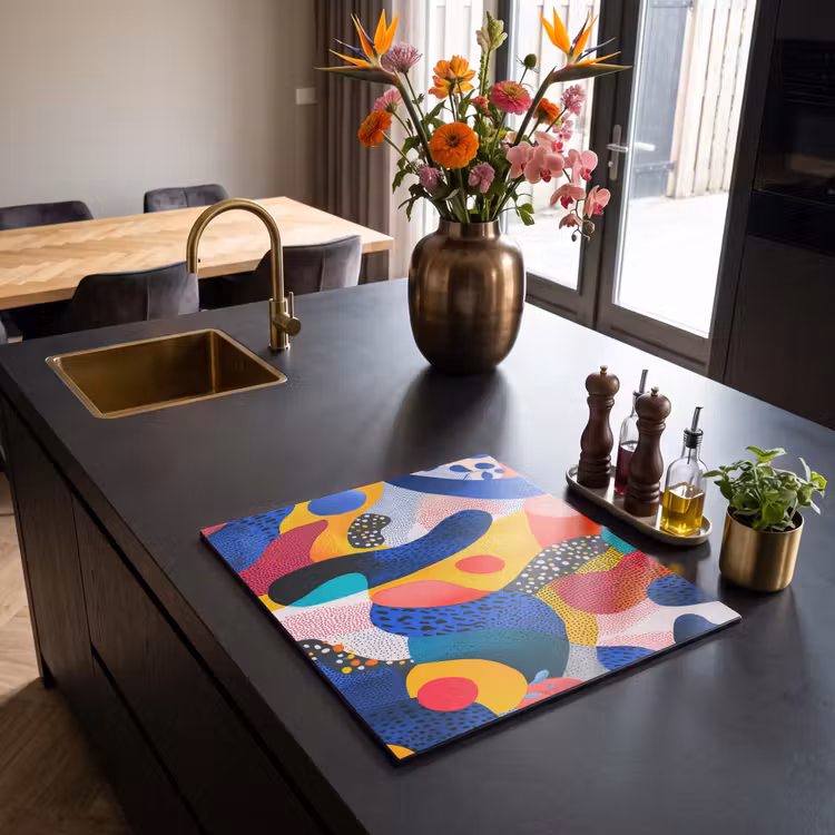 Induction hob protector - Shapes - Abstract - Dots - Blue — 2