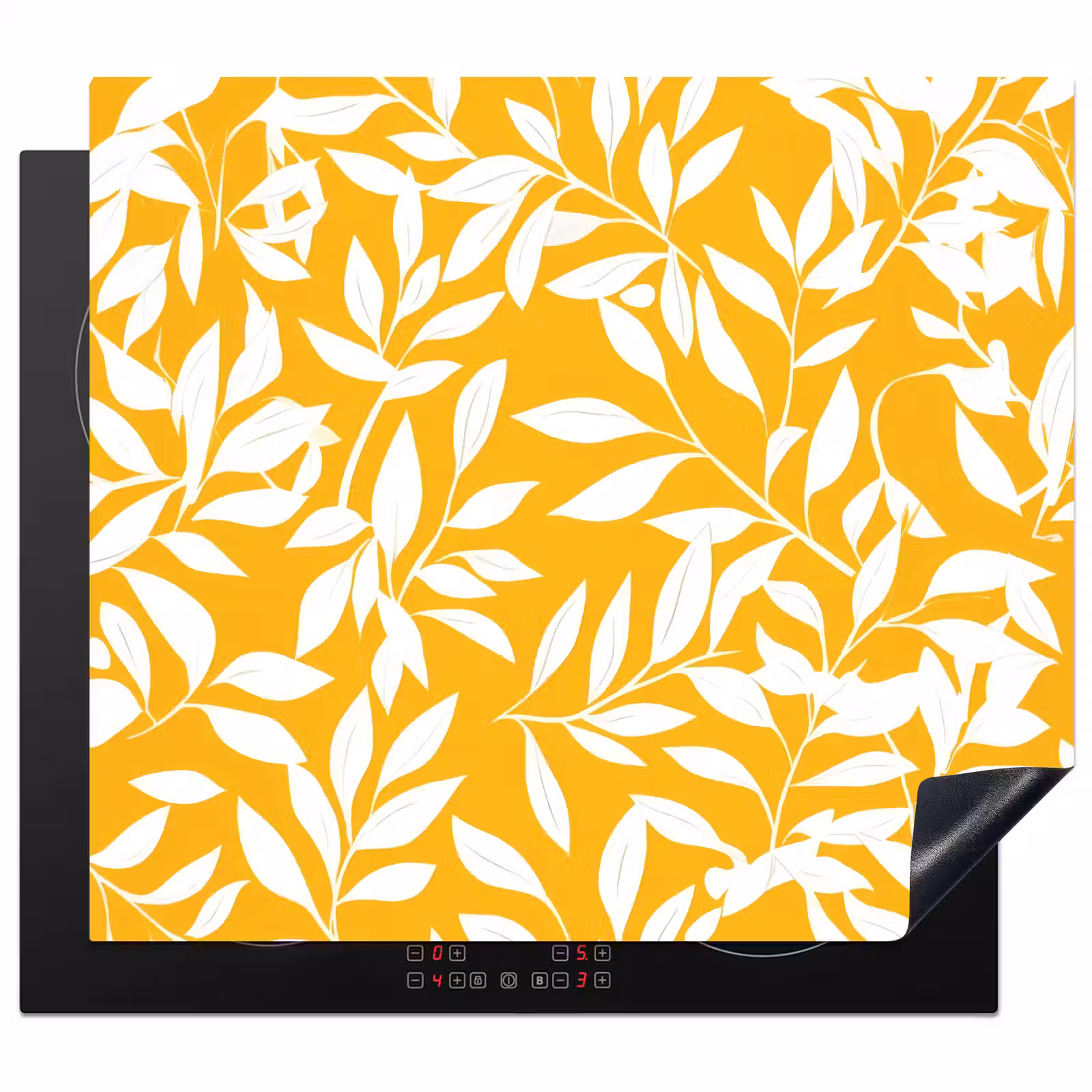 Induction hob protector - Leaves - Branches - Yellow — 1
