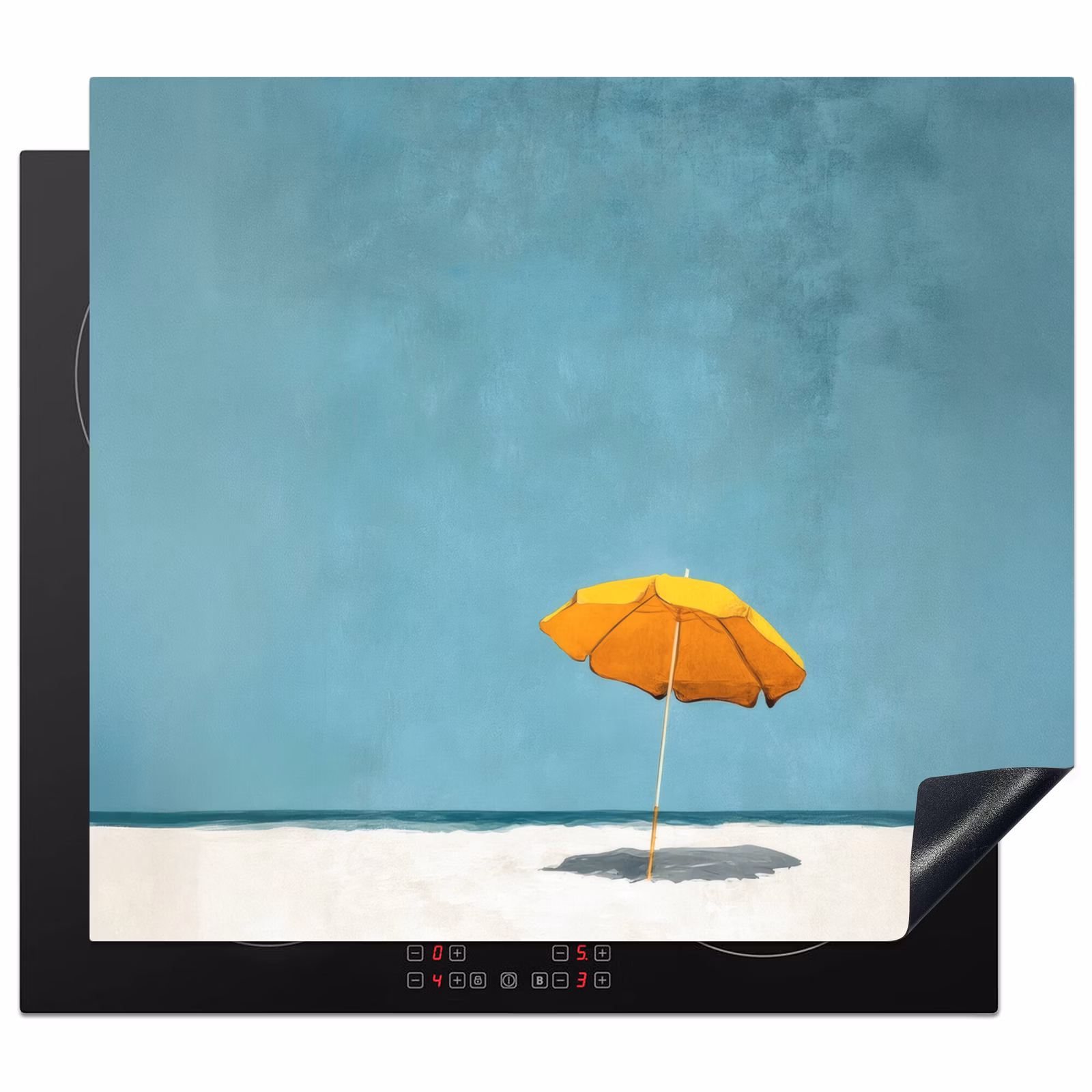 Induction hob protector - Parasol - Yellow - Beach - Sea — 1