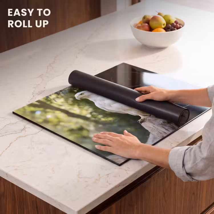 Induction hob protector - Eagle - Wood - White - Plants — 6
