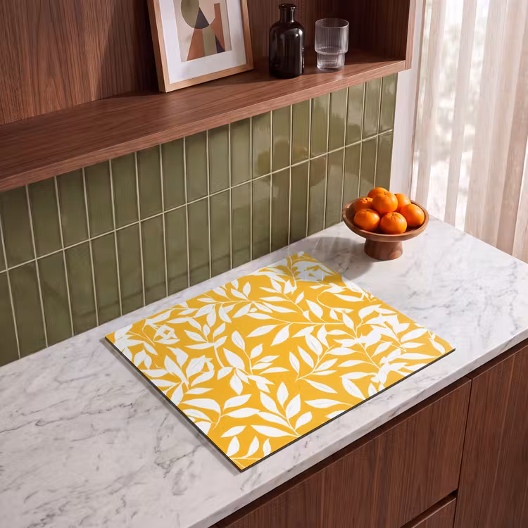 Induction hob protector - Leaves - Branches - Yellow — 4