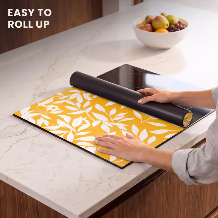 Induction hob protector - Leaves - Branches - Yellow — 6