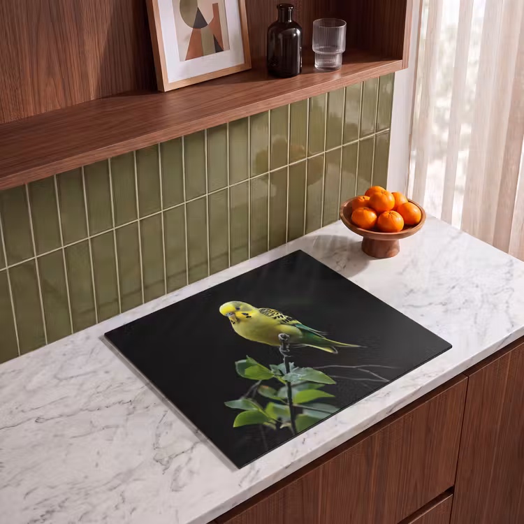 Induction hob protector - Parakeet - Branch - Leaves - Yellow — 4