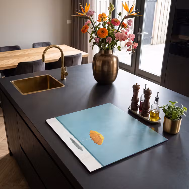Induction hob protector - Parasol - Yellow - Beach - Sea — 2