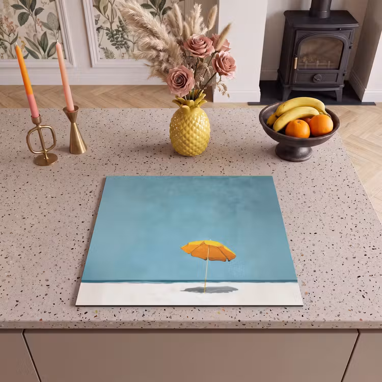 Induction hob protector - Parasol - Yellow - Beach - Sea — 3