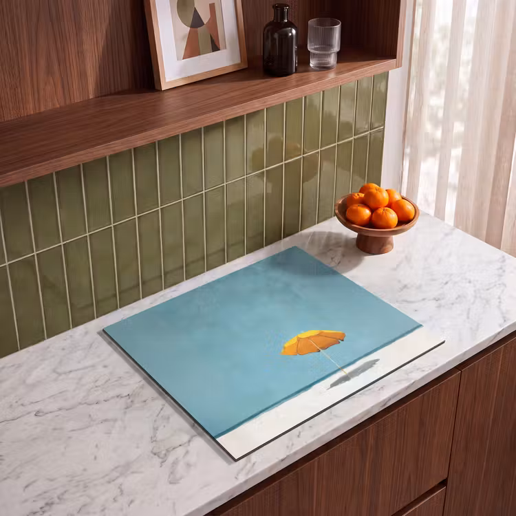 Induction hob protector - Parasol - Yellow - Beach - Sea — 4