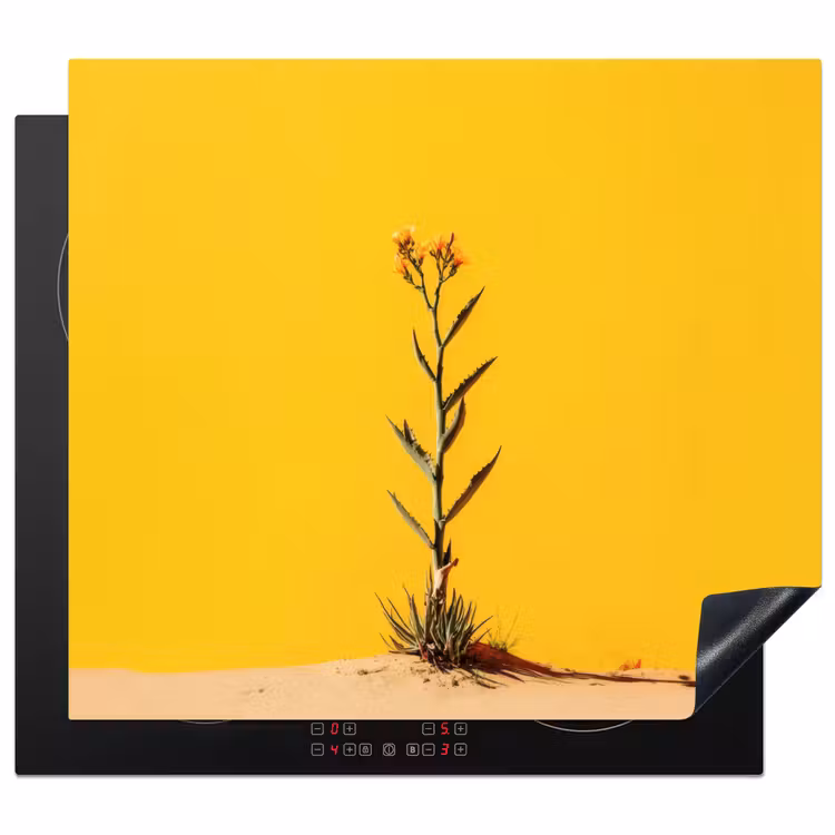 Induction hob protector - Sand - Plant - Yellow - Minimalist — 1