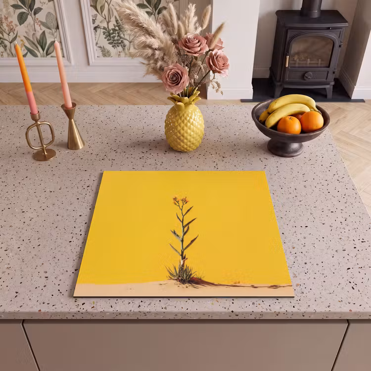 Induction hob protector - Sand - Plant - Yellow - Minimalist — 3