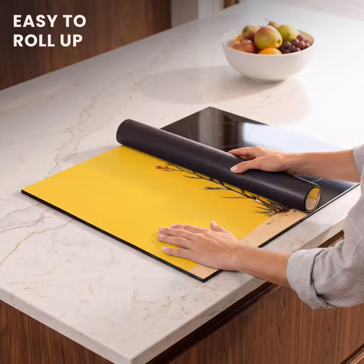 Induction hob protector - Sand - Plant - Yellow - Minimalist — 6