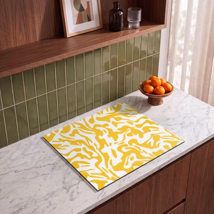 Induction hob protector - Shapes - White - Abstract — 4