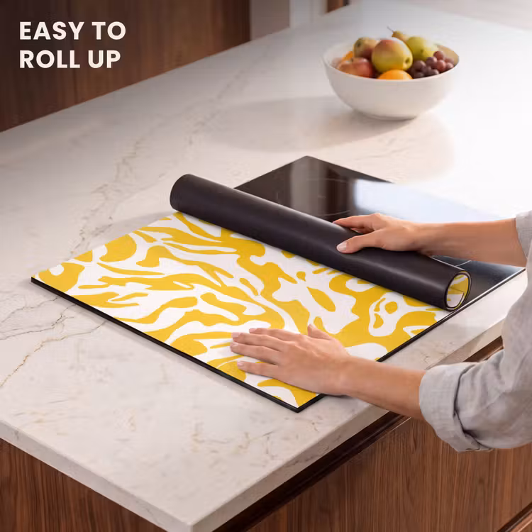 Induction hob protector - Shapes - White - Abstract — 6