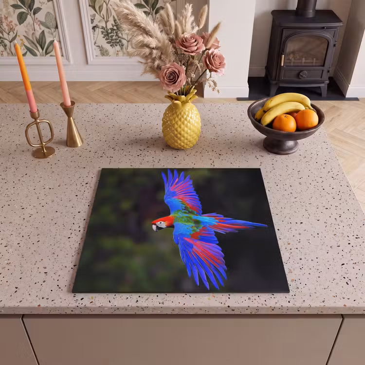 Induction hob protector - Brightly colored - Parrot - Forest - Wings — 3