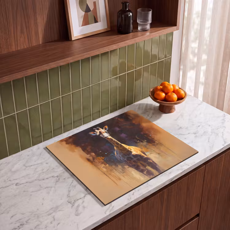 Induction hob protector - Giraffe - Brown - Abstract - Painted — 4