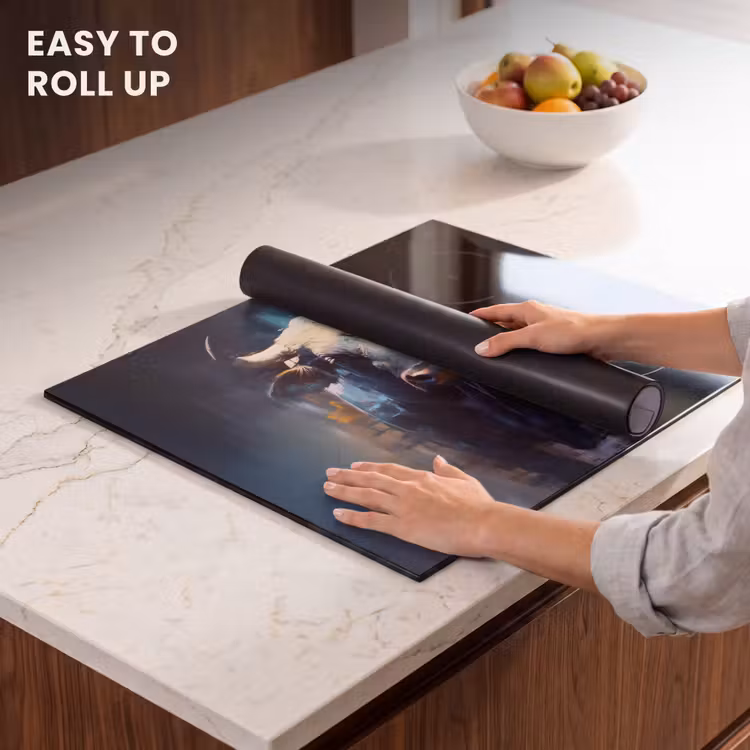 Induction hob protector - Taurus - Black - Abstract - Horns — 6