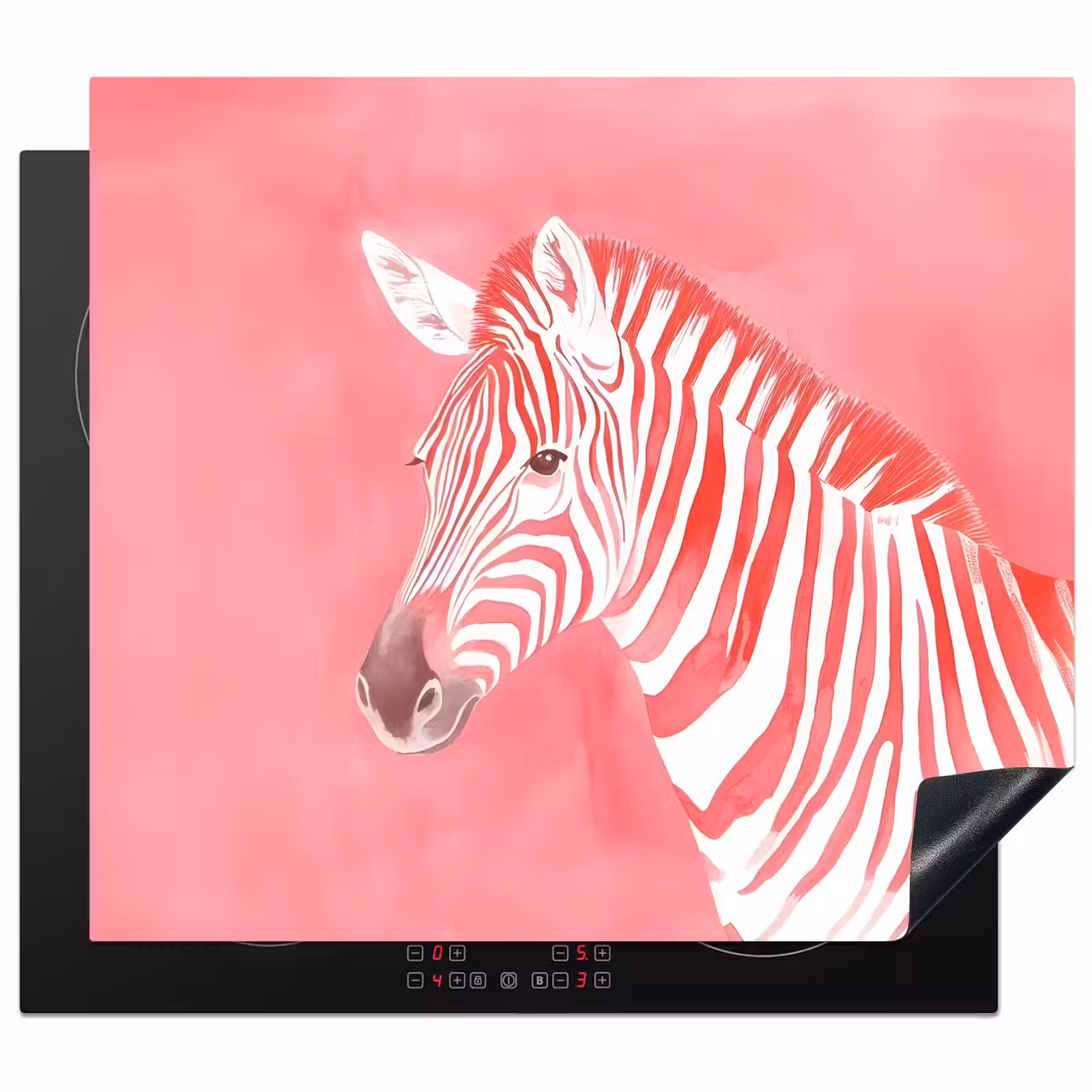 Induction hob protector - Zebra - Pink - Paint — 1