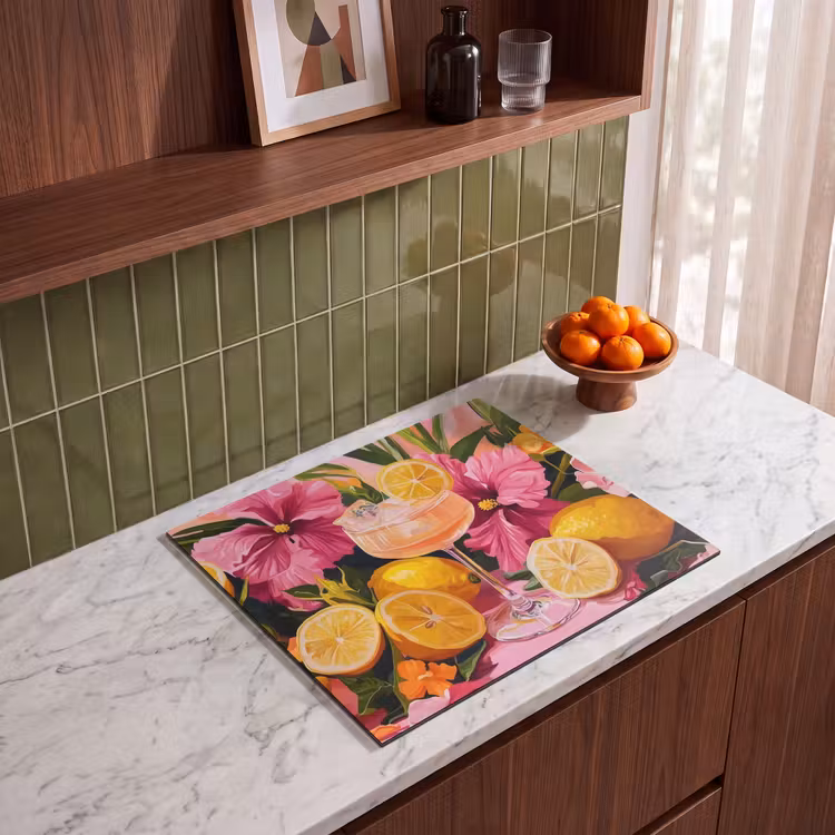 Induction hob protector - Drink - Flowers - Yellow — 4