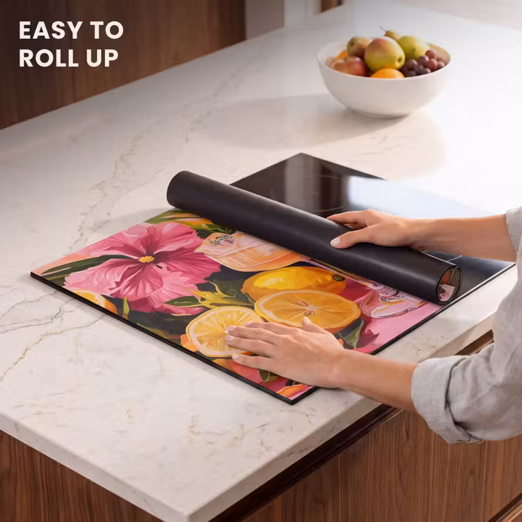 Induction hob protector - Drink - Flowers - Yellow — 6