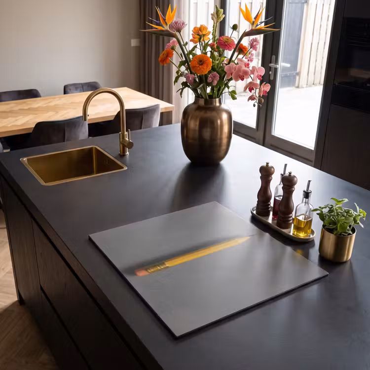 Induction hob protector - Pencil - Painting - Yellow — 2