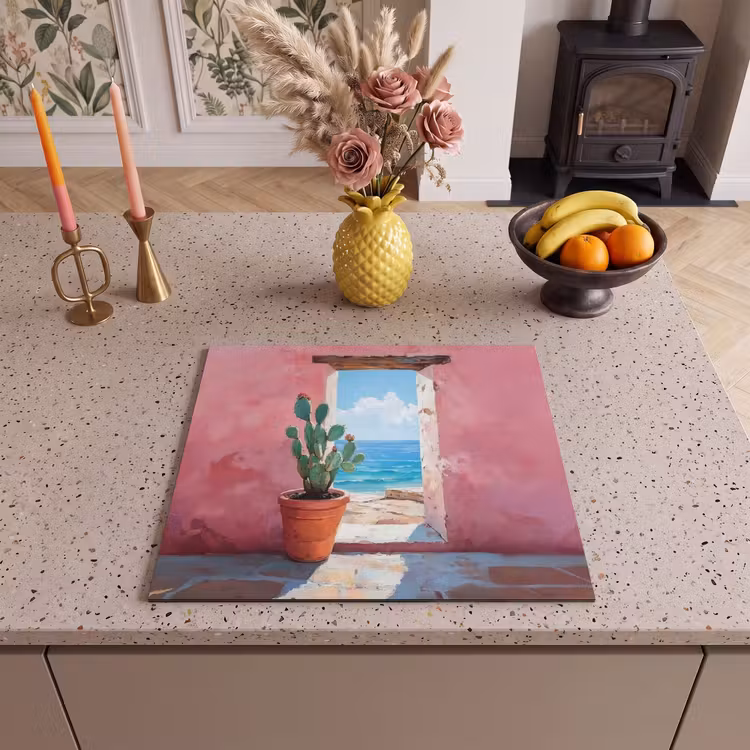 Induction hob protector - Sea - Pink - Cactus — 3