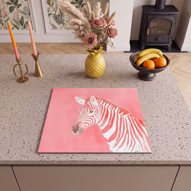 Induction hob protector - Zebra - Pink - Paint — 3