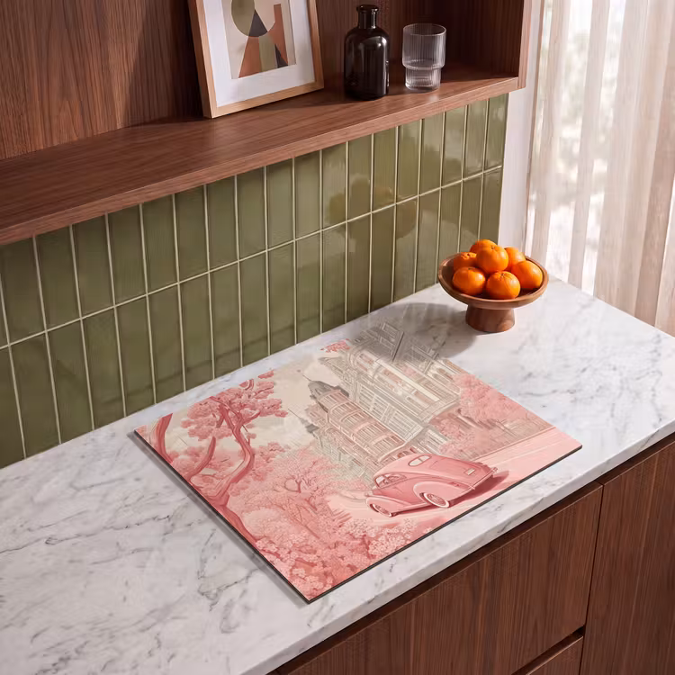 Induction hob protector - City - Car - Pink — 4