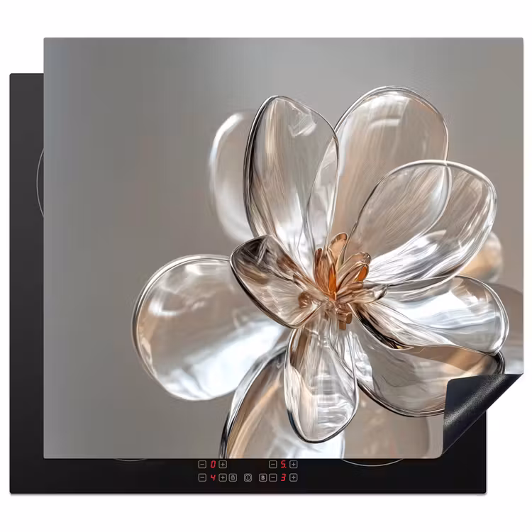 Induction hob protector - Flower - Glasses - Translucent — 1