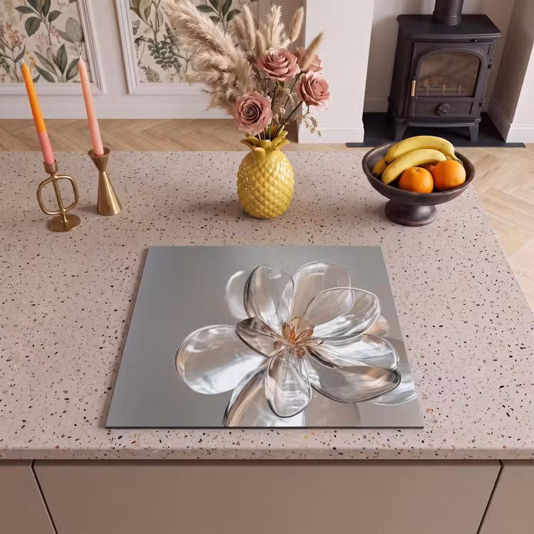 Induction hob protector - Flower - Glasses - Translucent — 3