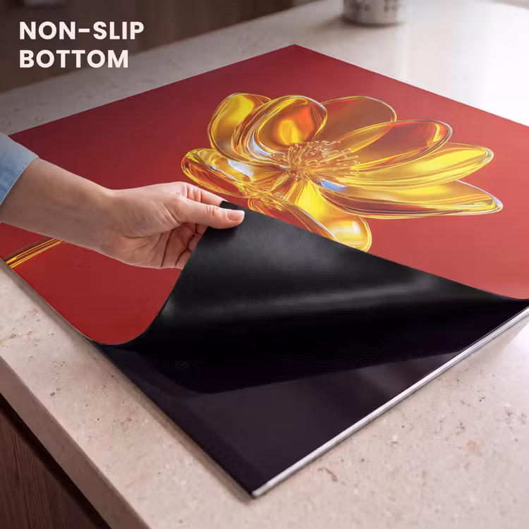 Induction hob protector - Flower - Gold - Glasses — 5