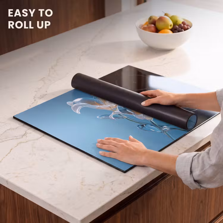 Induction hob protector - Lilies - Blue - Glasses — 6
