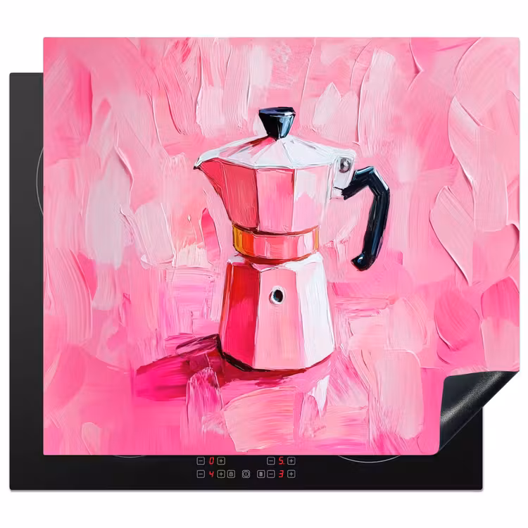 Induction hob protector - Pink - Paint - Coffee — 1