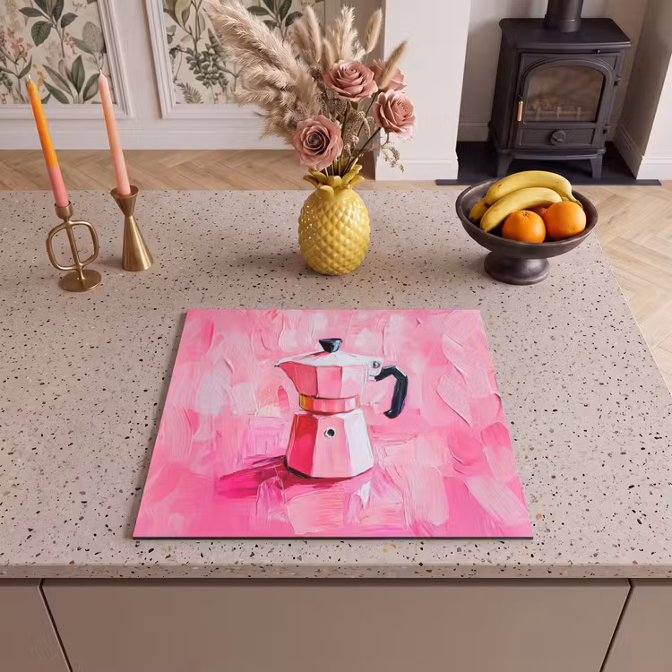 Induction hob protector - Pink - Paint - Coffee — 3
