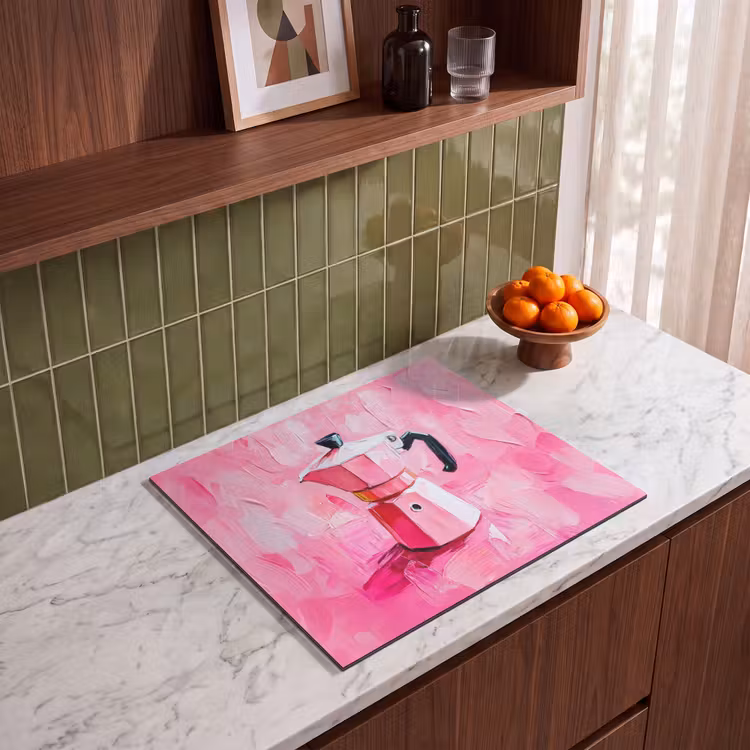 Induction hob protector - Pink - Paint - Coffee — 4