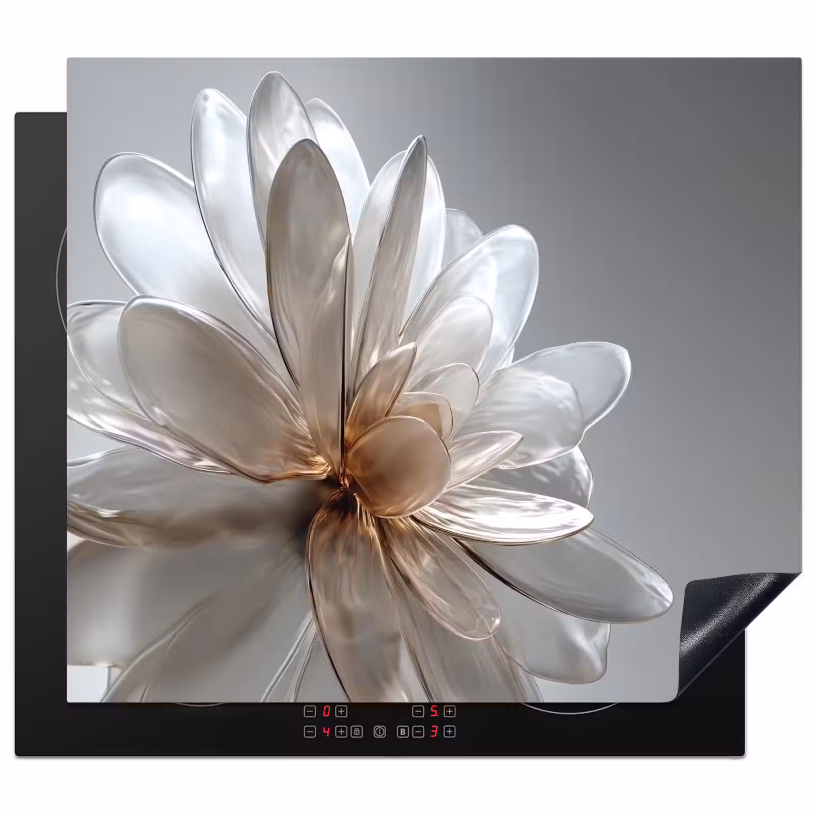 Induction hob protector - Flower - White - Neutral — 1